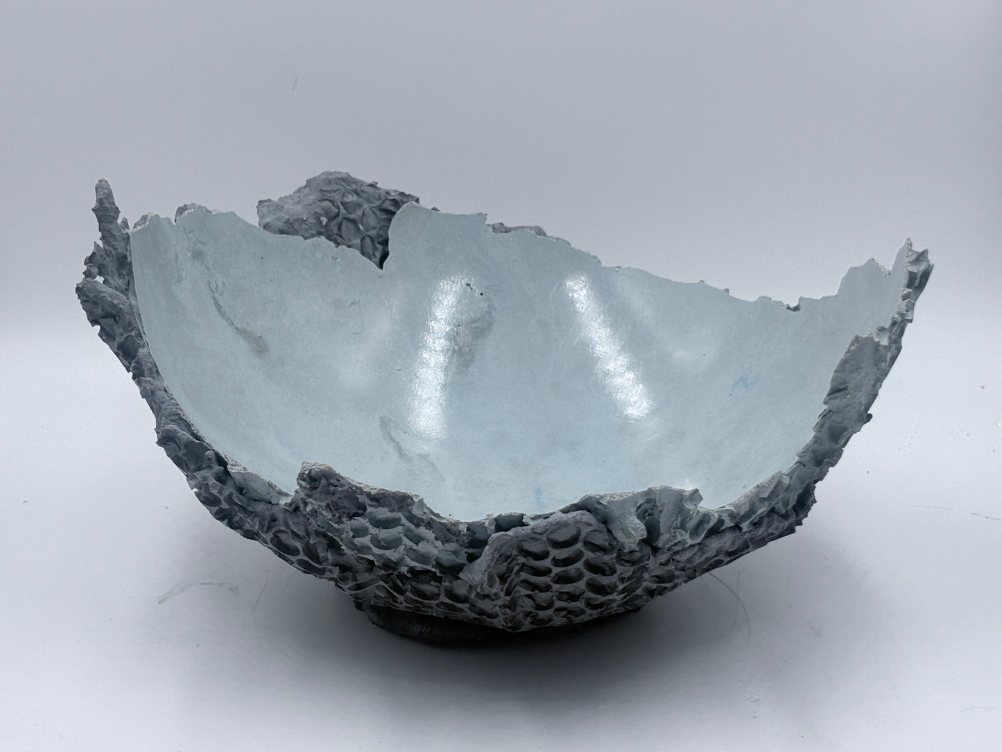 Textured concrete bowl