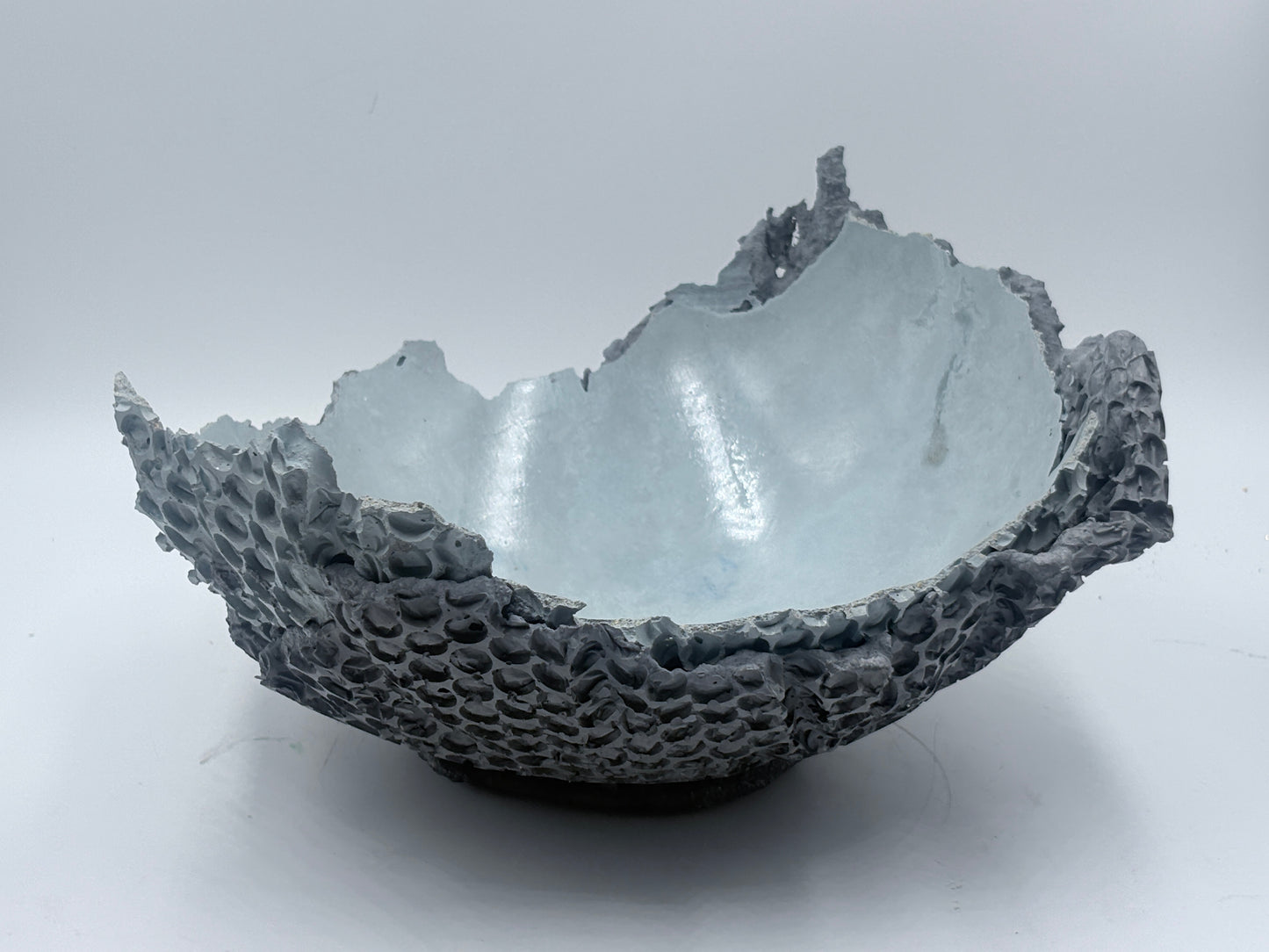 Textured concrete bowl