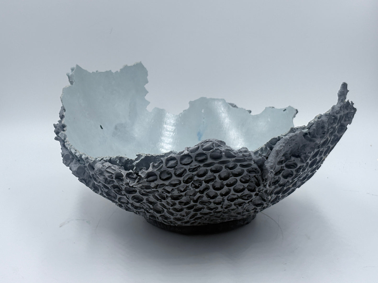 Textured concrete bowl