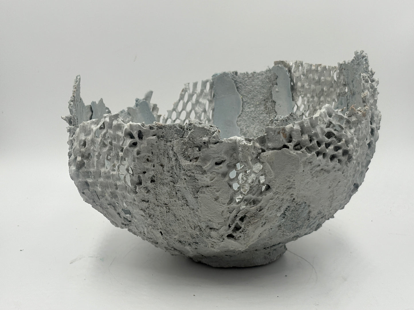 Textured concrete bowl