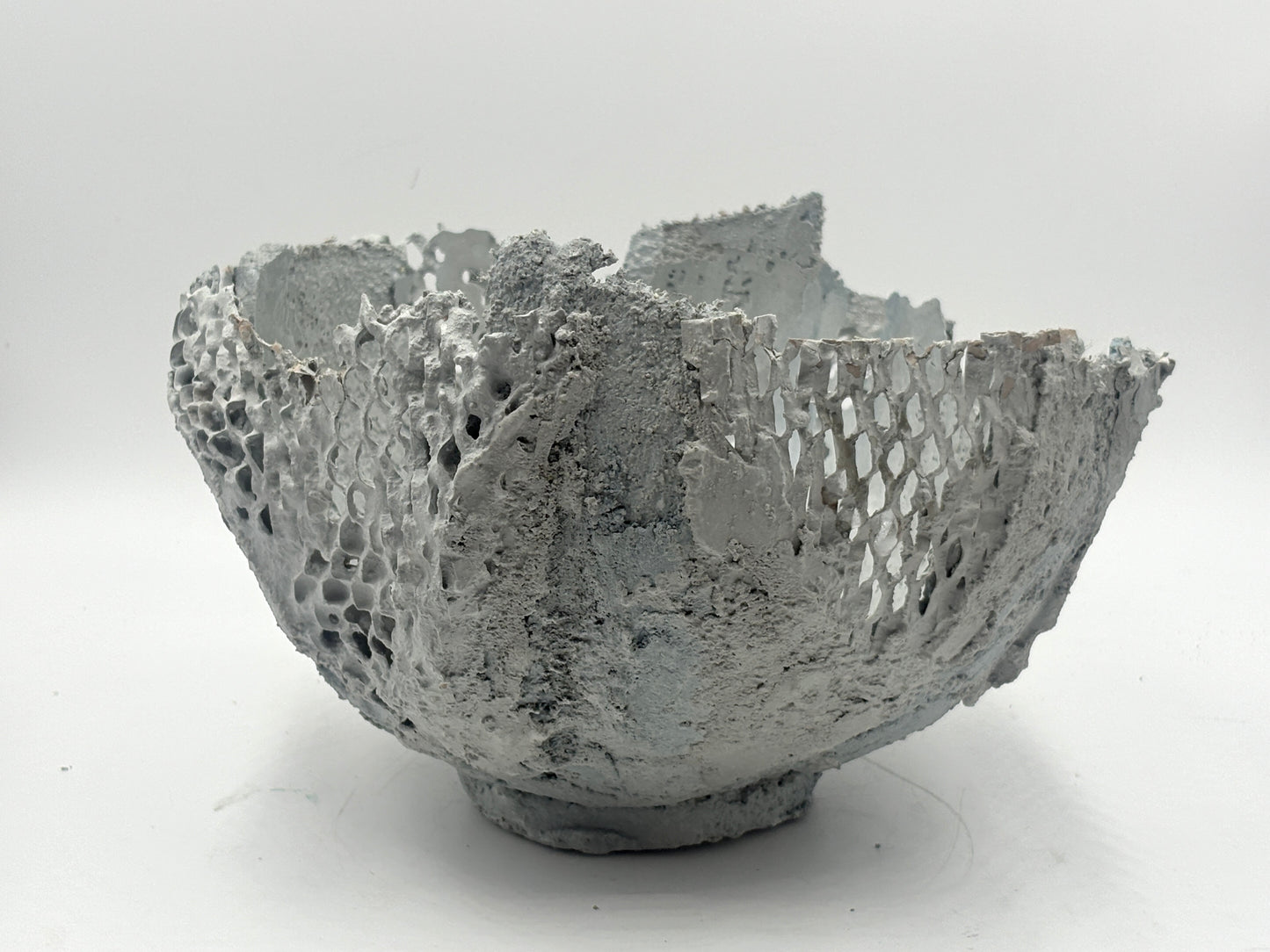 Textured concrete bowl