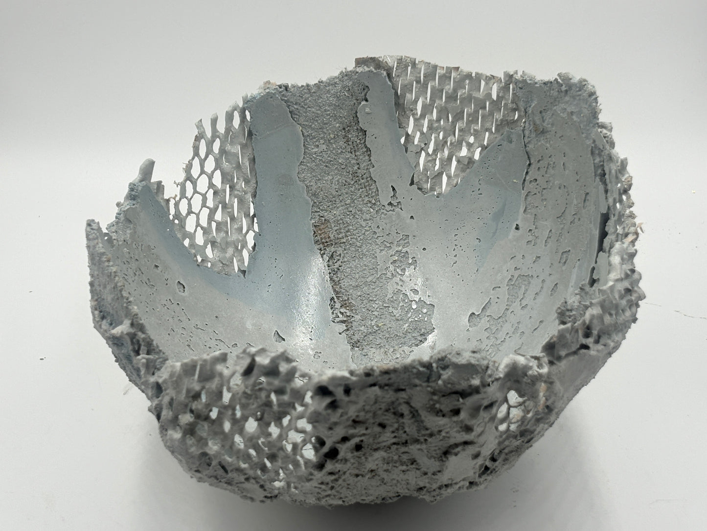Textured concrete bowl