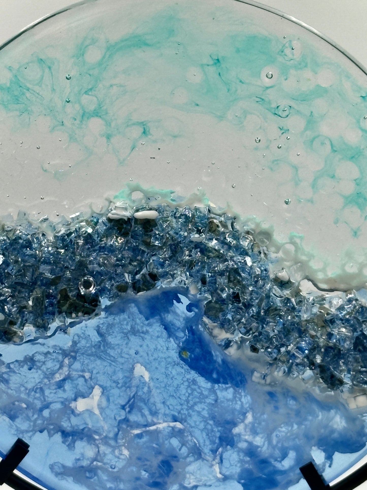 10' Round Resin "Ocean" disk on stand