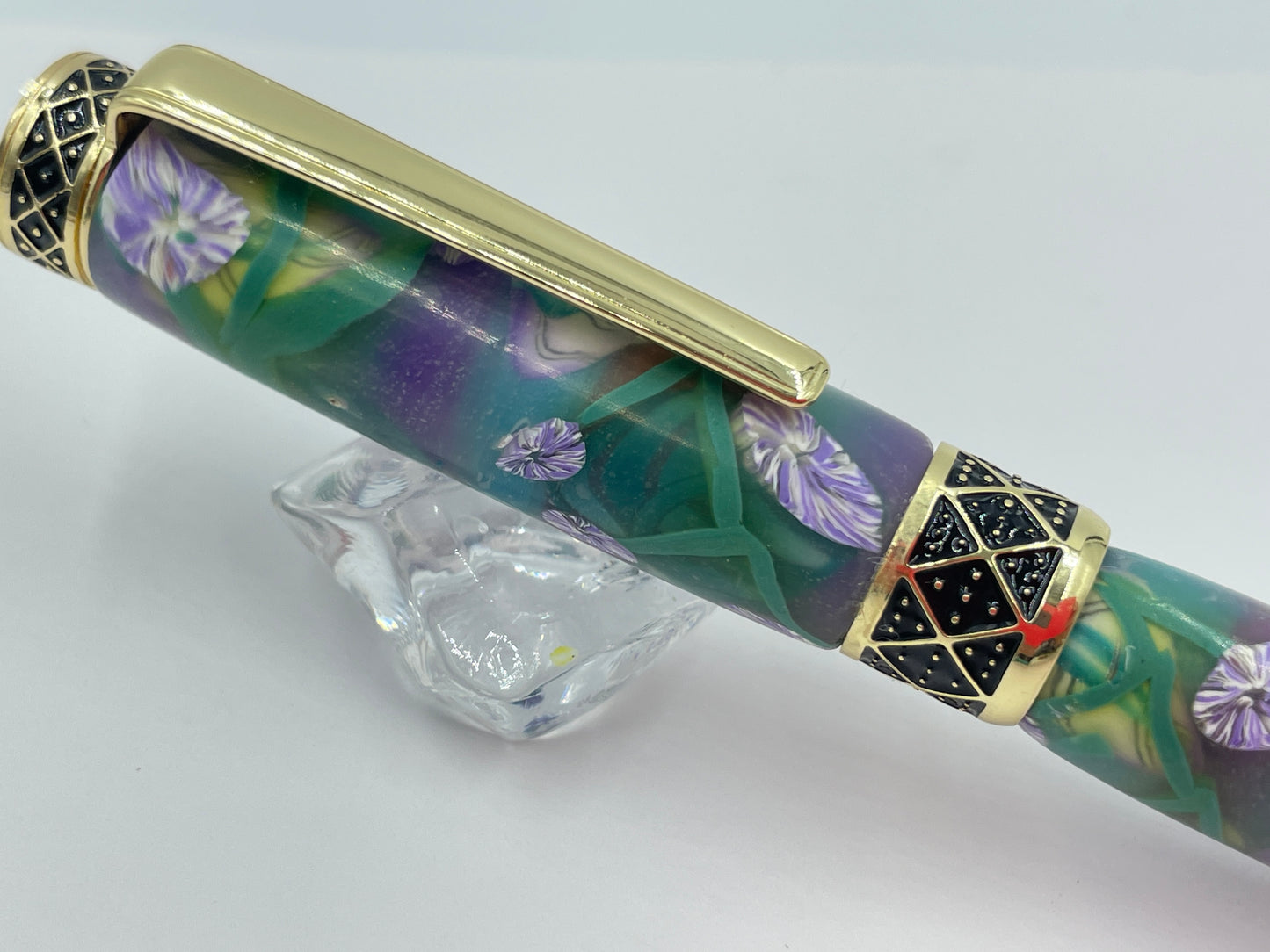 Sculpted Polymer clay covered twist pen