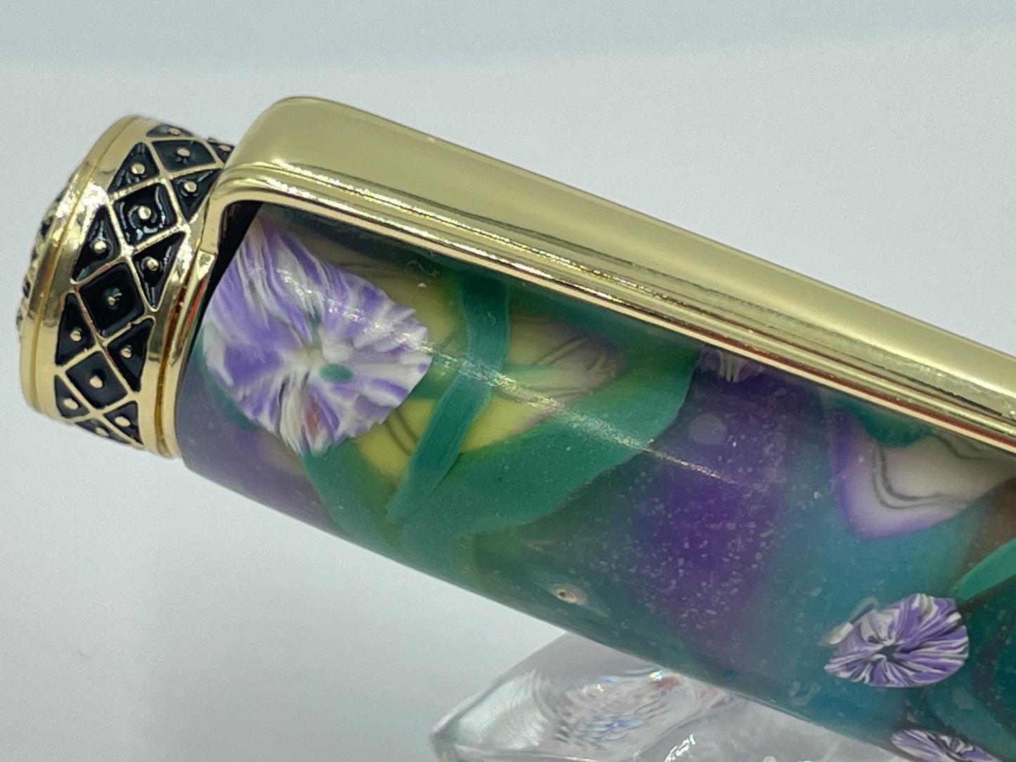 Sculpted Polymer clay covered twist pen