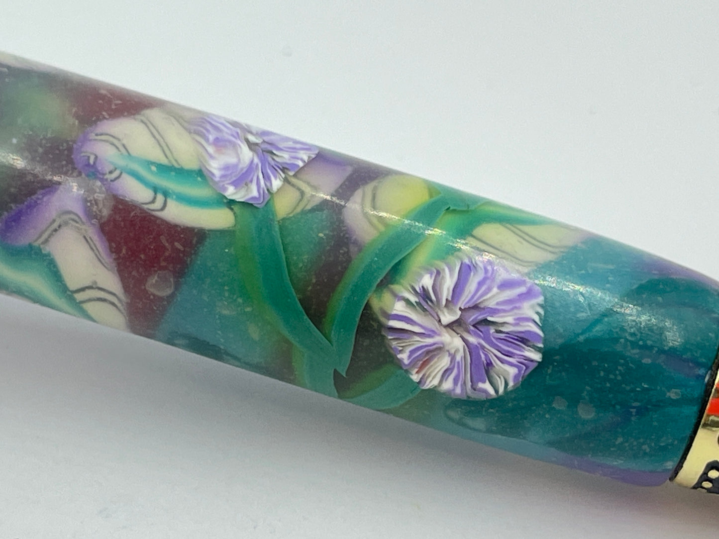 Sculpted Polymer clay covered twist pen