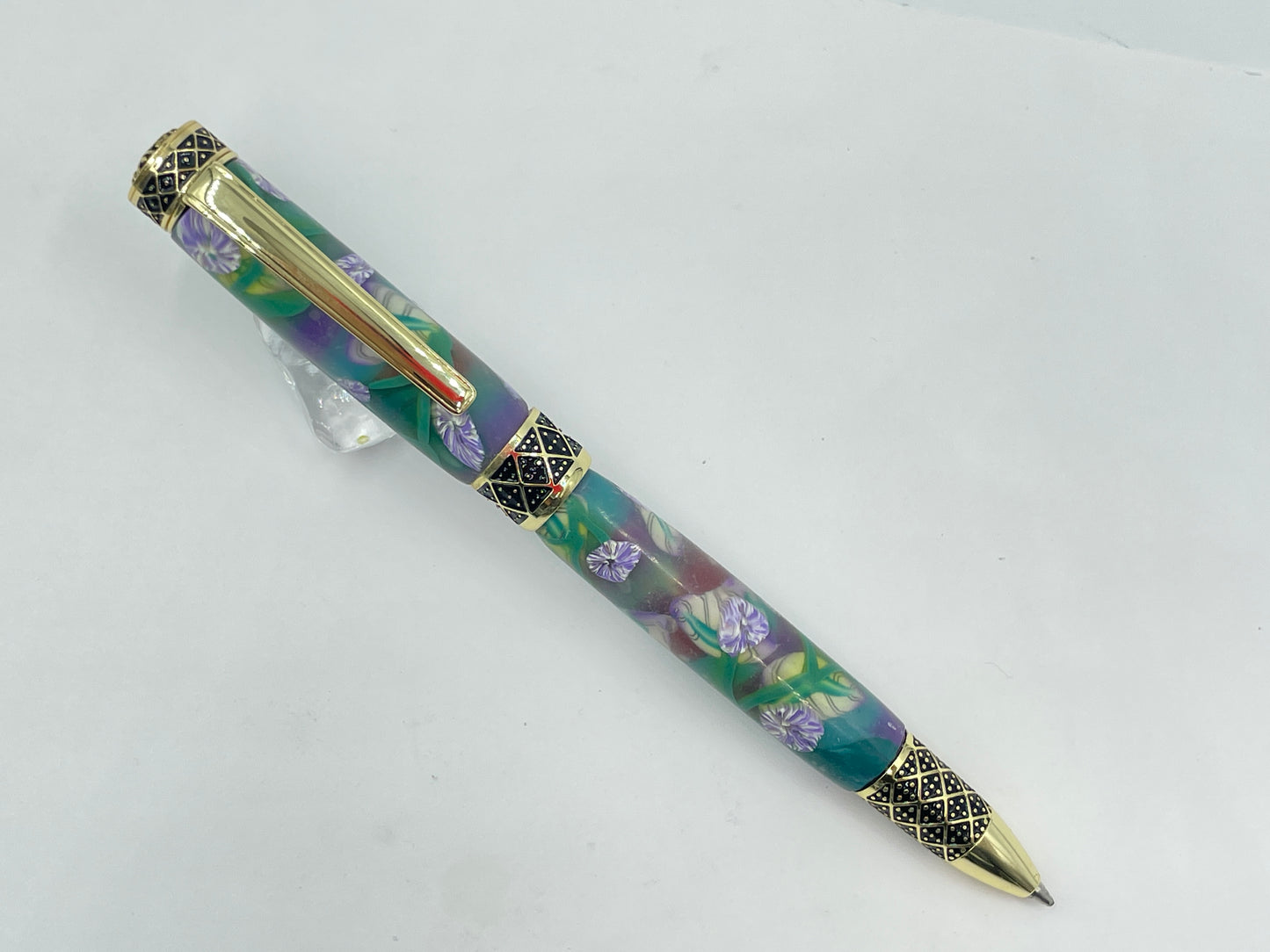 Sculpted Polymer clay covered twist pen