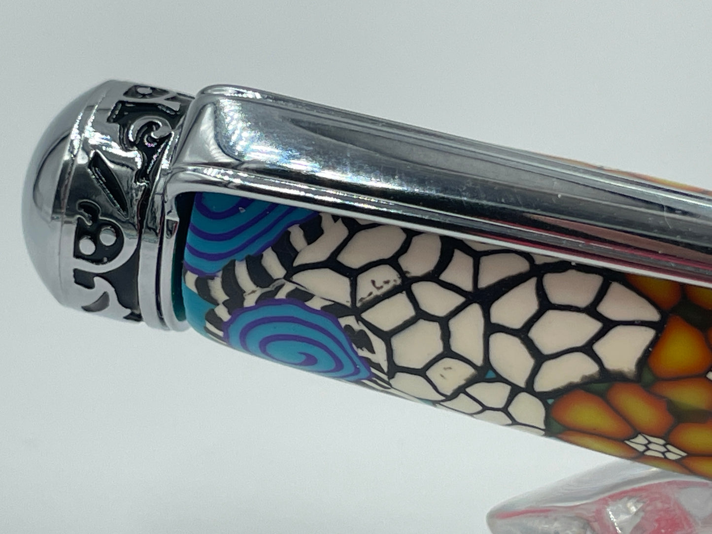Sculpted Polymer clay covered twist pen