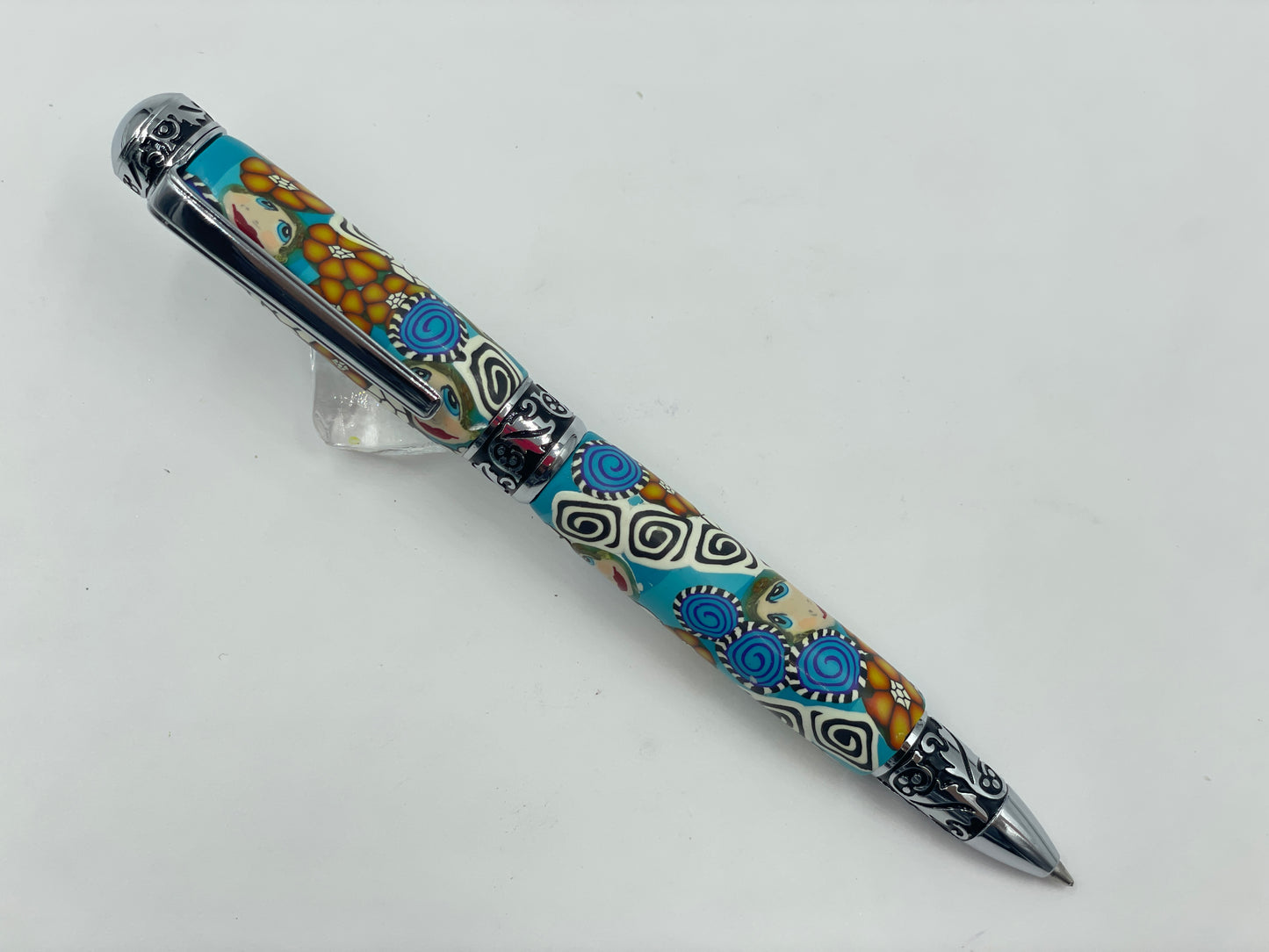 Sculpted Polymer clay covered twist pen