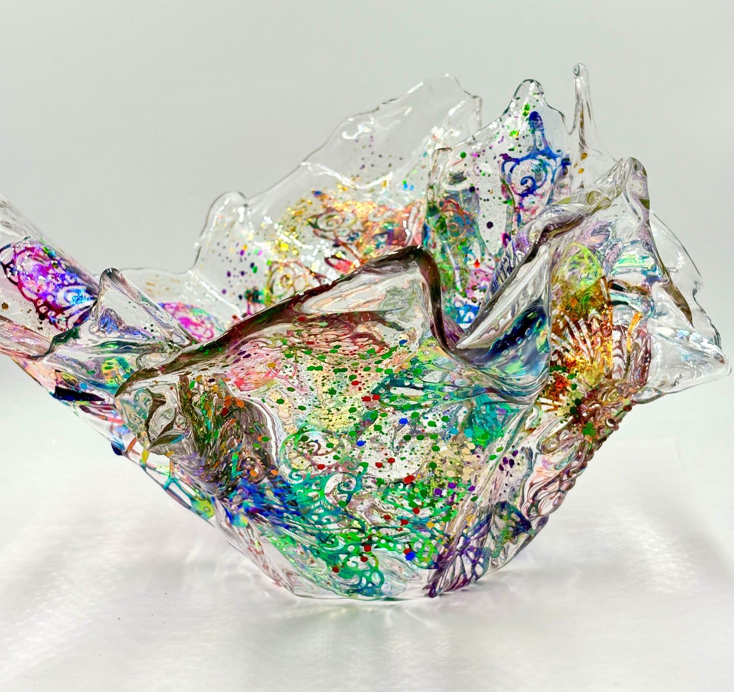 Freeform Butterfly Resin Bowl