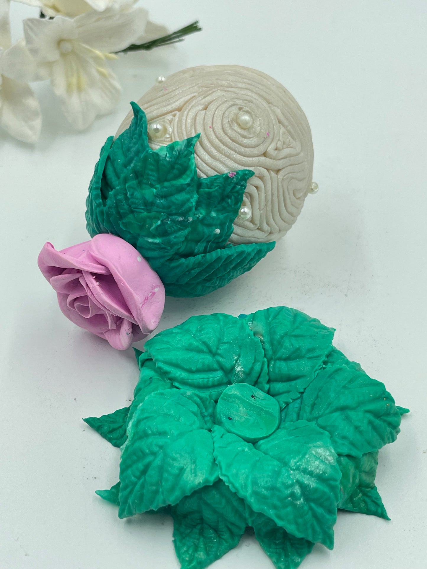 Polymer Clay Egg with Flower