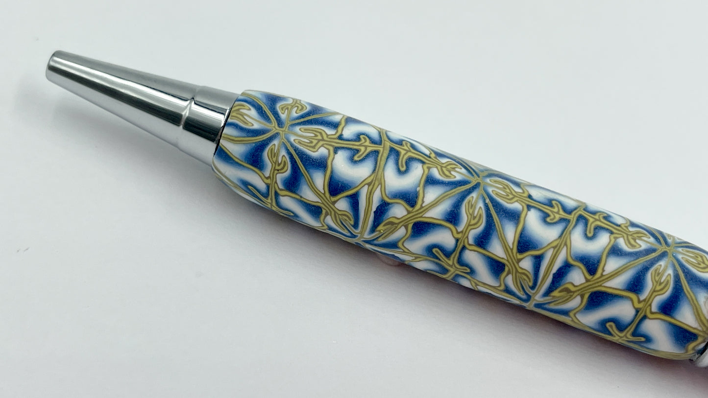 Polymer clay covered twist pen