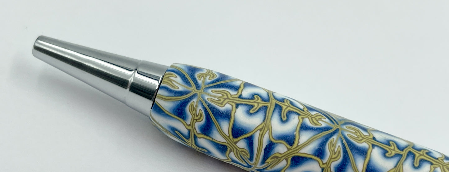 Polymer clay covered twist pen