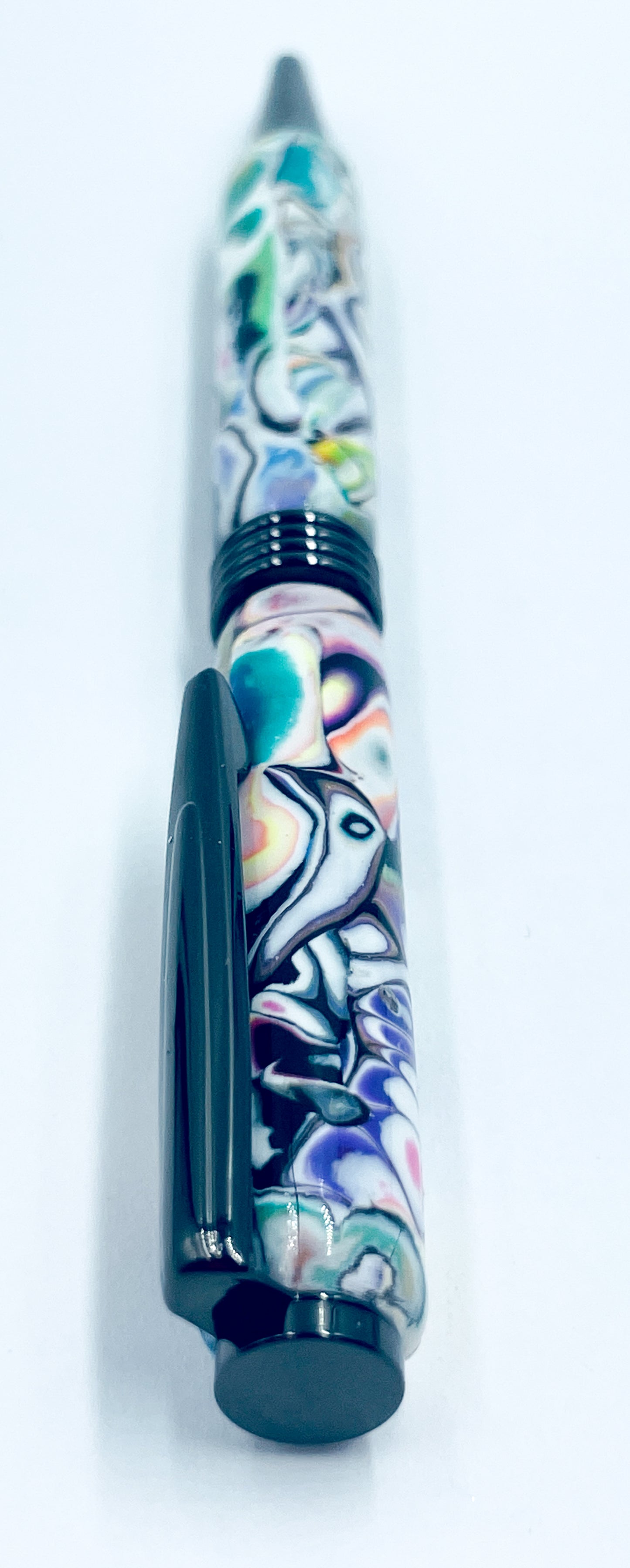 Polymer clay covered twist pen