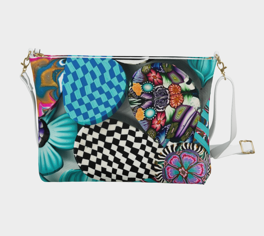 Whimsical flower Vegan Leather Crossbody Purse (1/3/2024, 12:45:18 PM)