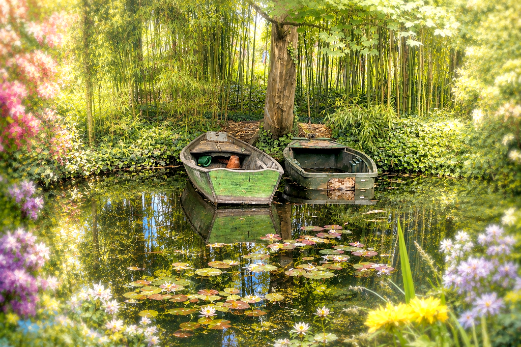 Giverny Memories •  Art Keepsake Notecard Collection • Handmade Linen Stationery • Original Photography