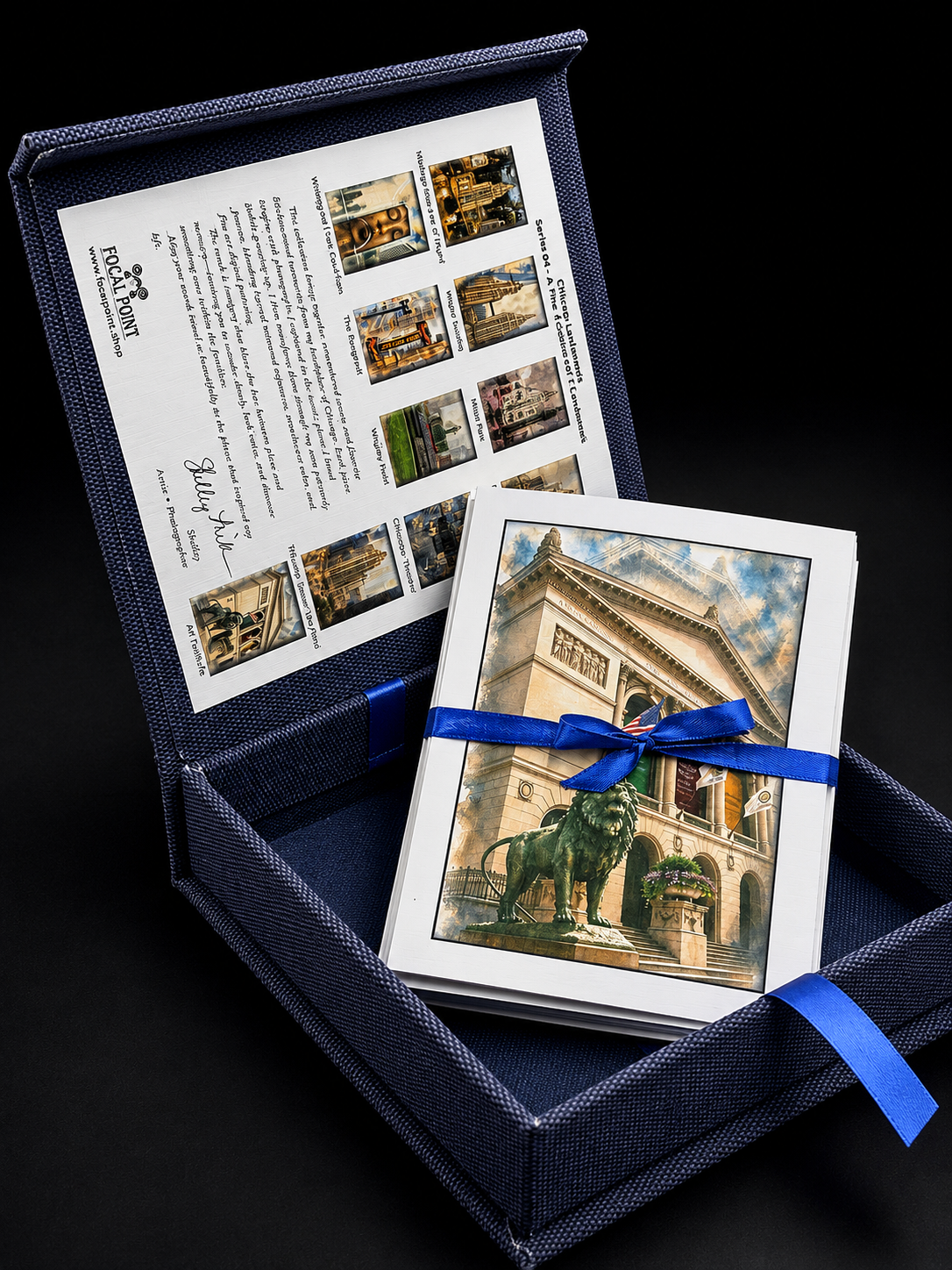 Chicago Highlights •  Art Keepsake Notecard Collection • Handmade Linen Stationery • Original Photography