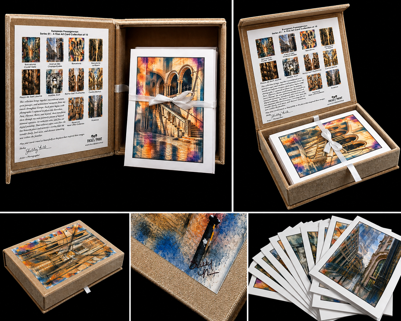 European Passageways Art Keepsake Notecard Collection | Handmade Linen Stationery | Original Photography