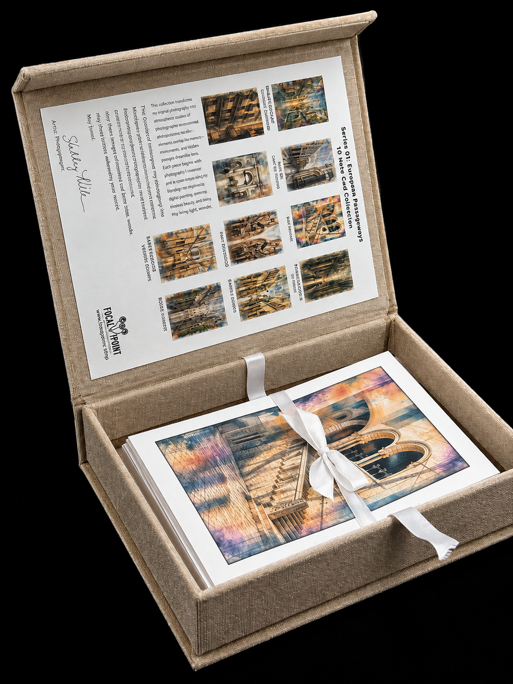 European Passageways Art Keepsake Notecard Collection | Handmade Linen Stationery | Original Photography