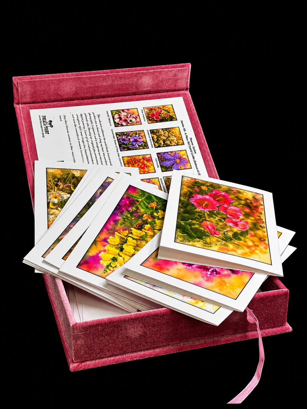 Flower Series •  Art Keepsake Notecard Collection • Handmade Linen Stationery • Original Photography