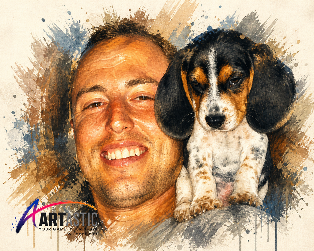 Artastic by FocalPoint Custom Pet Portraits | Watercolor Painterly Pet Art