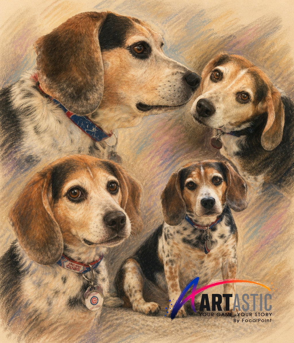 Artastic by FocalPoint Custom Pet Portraits | Watercolor Painterly Pet Art