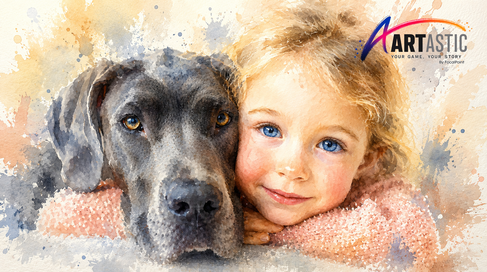 Artastic by FocalPoint Custom Pet Portraits | Watercolor Painterly Pet Art