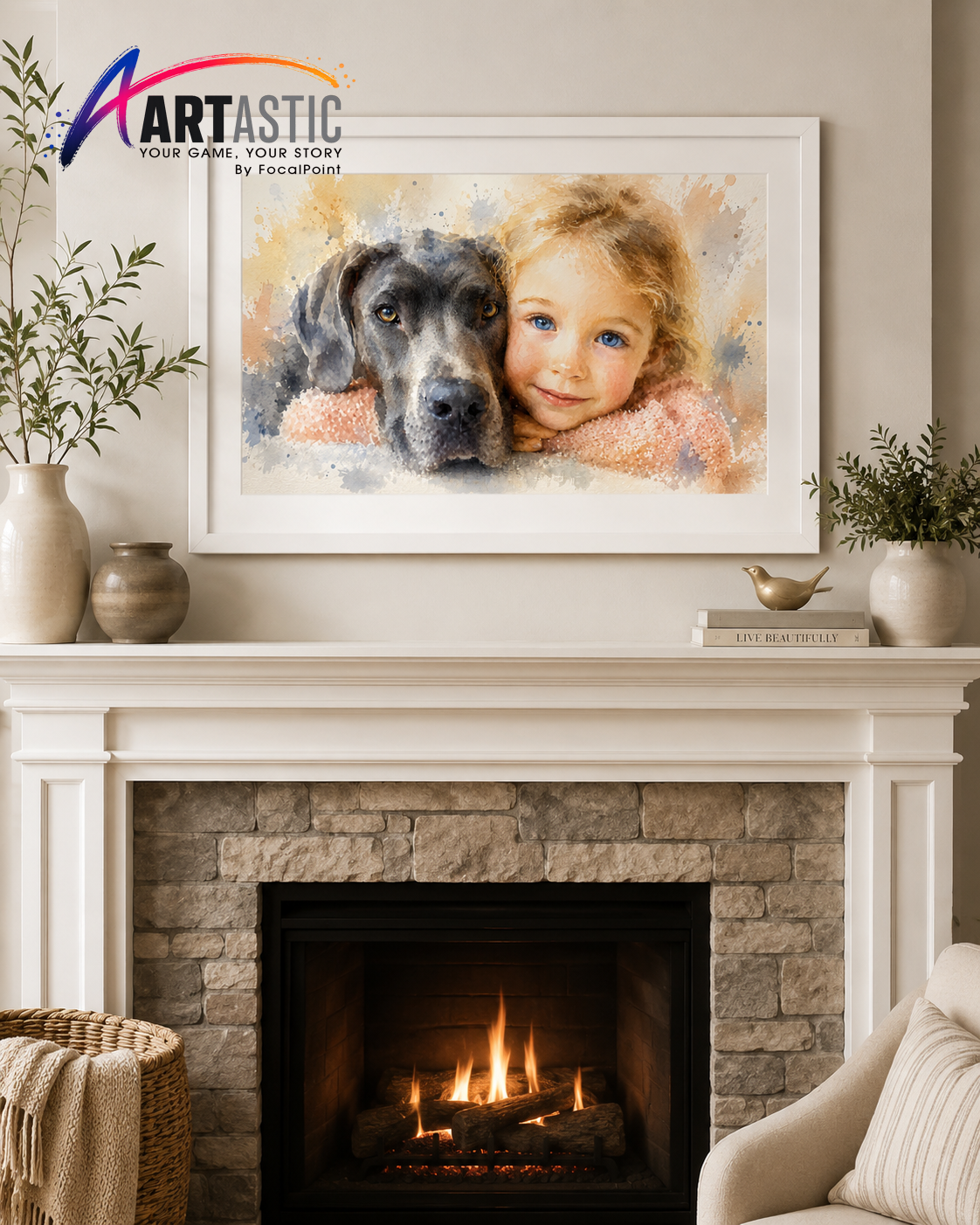 Artastic by FocalPoint Custom Pet Portraits | Watercolor Painterly Pet Art