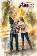 Artastic by FocalPoint Custom Family Portrait – Composite Art from Memories, Pastel or Charcoal Style