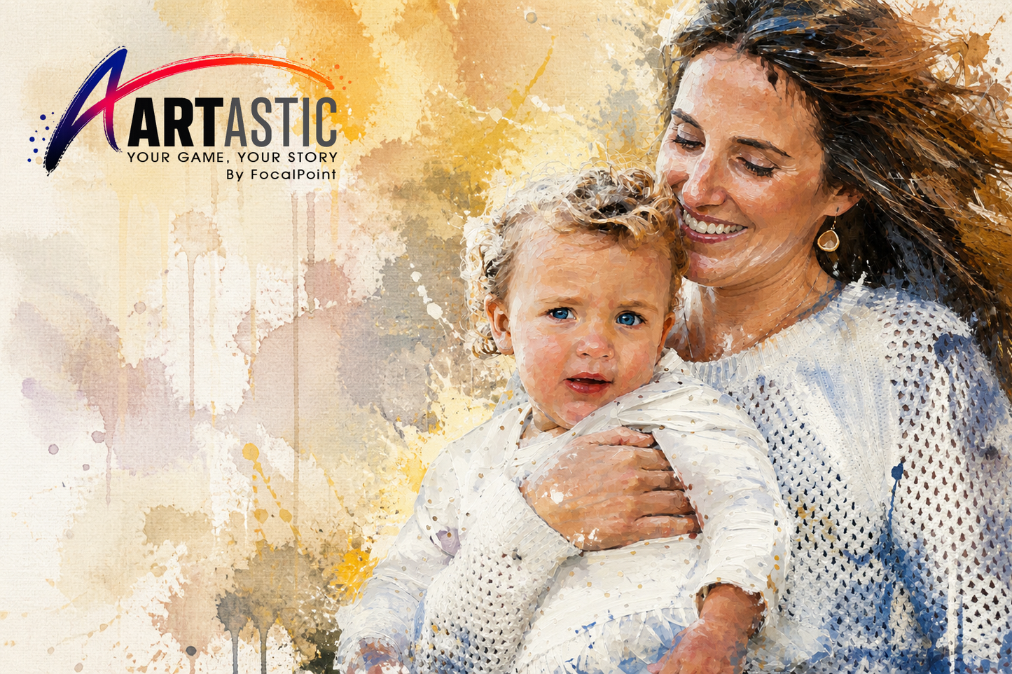 Artastic by FocalPoint Custom Family Portrait – Composite Art from Memories, Pastel or Charcoal Style