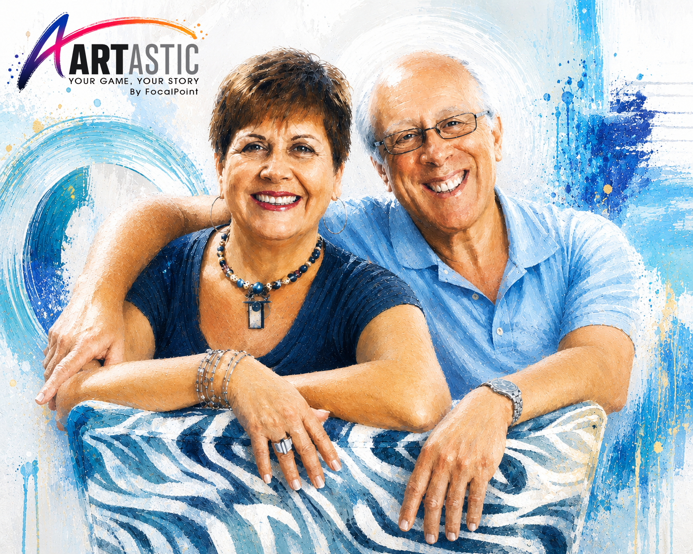 Artastic by FocalPoint Custom Family Portrait – Composite Art from Memories, Pastel or Charcoal Style