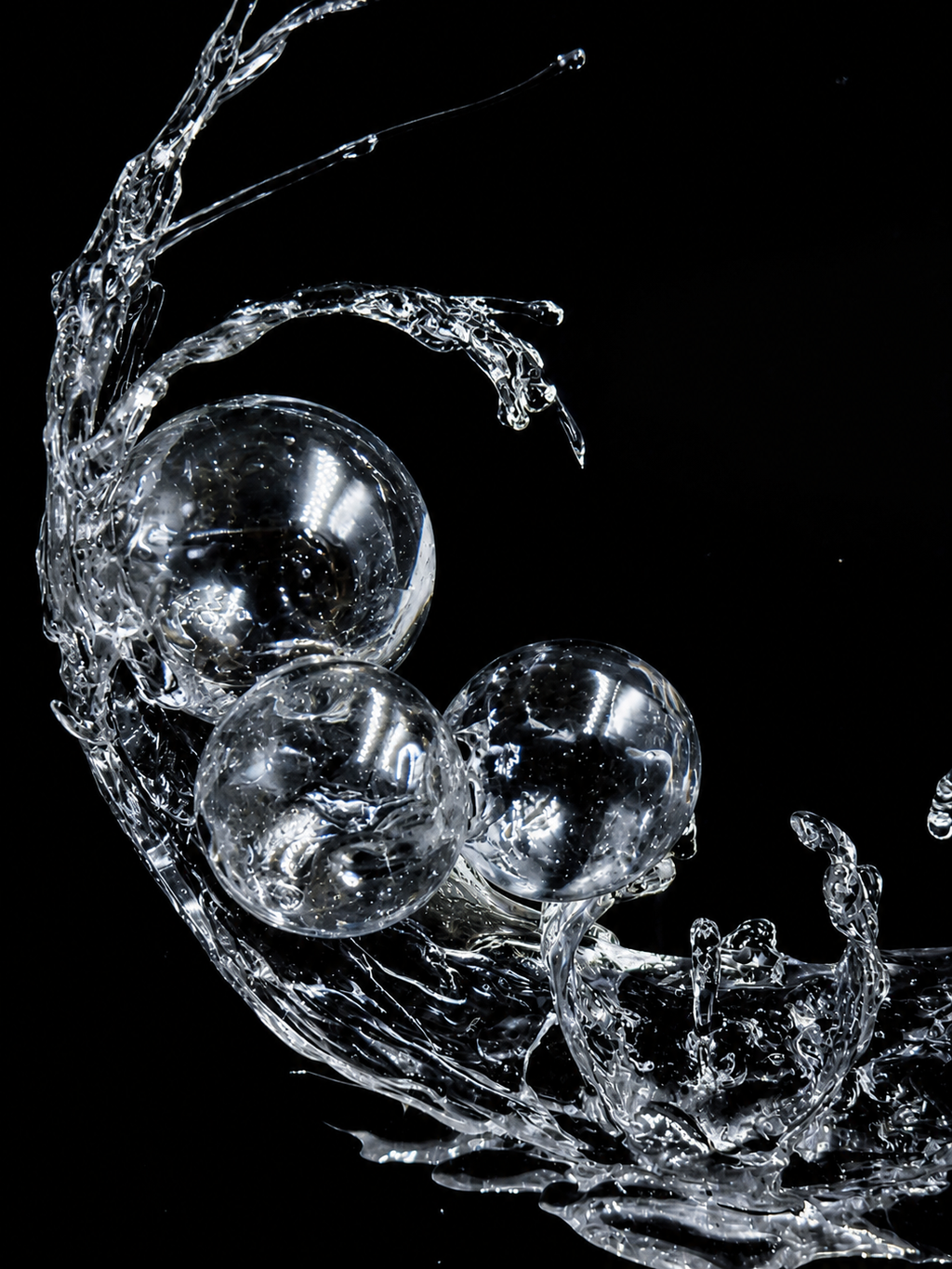 Resin Flower bowl splash sculpture