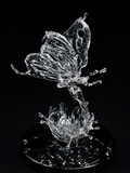 Butterfly resin splash sculpture