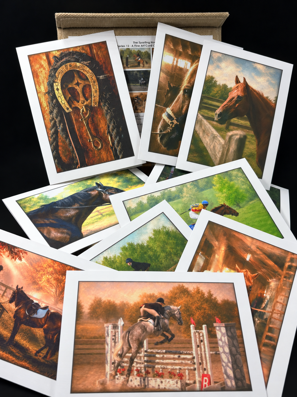 The Sporting Horse-Art Linen Card Collection in Keepsake Box (Copy)