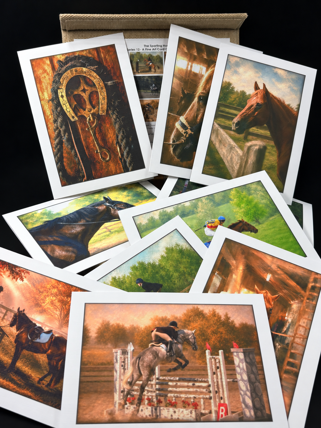 The Sporting Horse-Art Linen Card Collection in Keepsake Box (Copy)