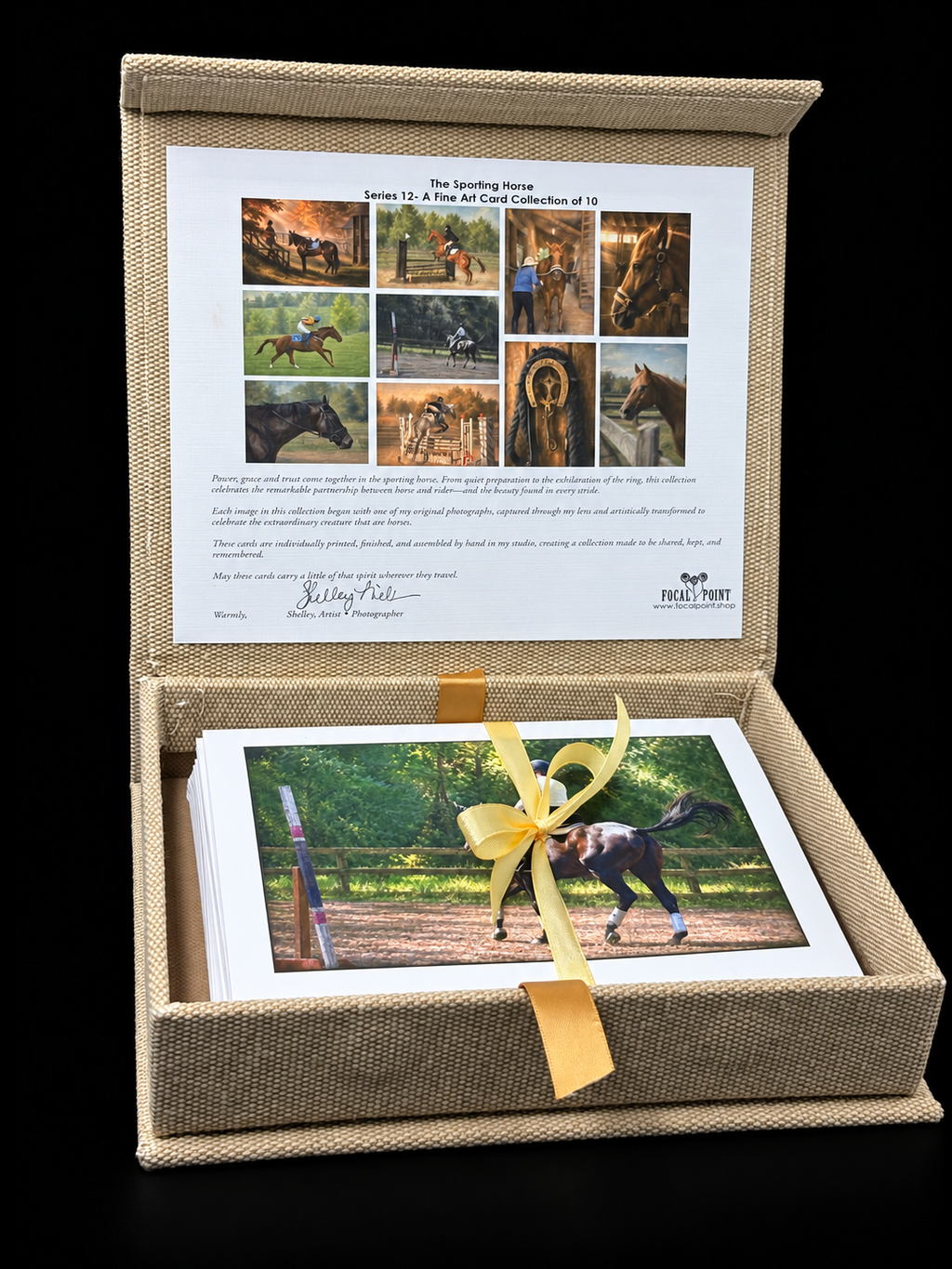 The Sporting Horse-Art Linen Card Collection in Keepsake Box (Copy)