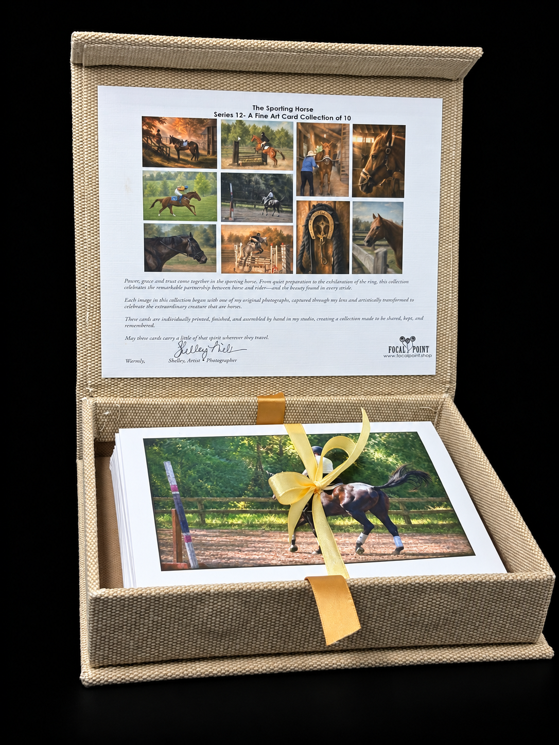 The Sporting Horse-Art Linen Card Collection in Keepsake Box (Copy)