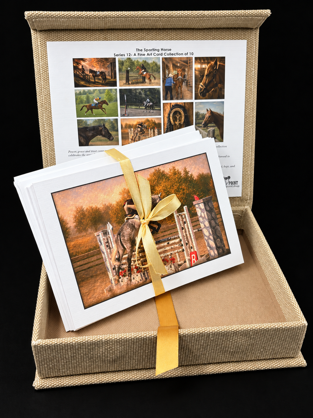 The Sporting Horse-Art Linen Card Collection in Keepsake Box (Copy)