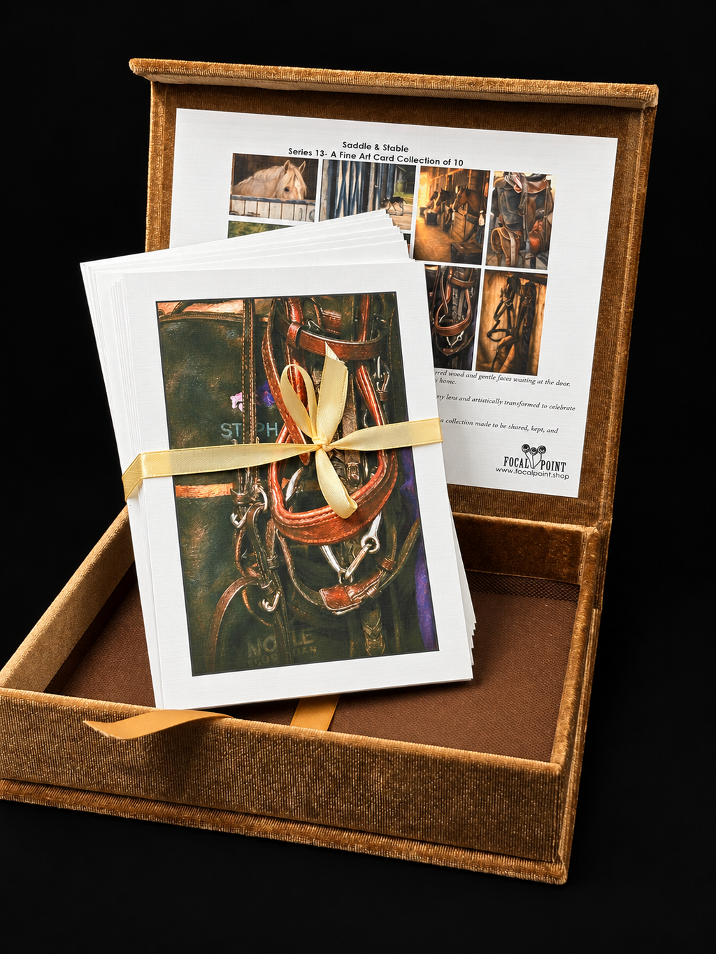 The Sporting Horse Fine-Art Linen Card Collection in Keepsake Box