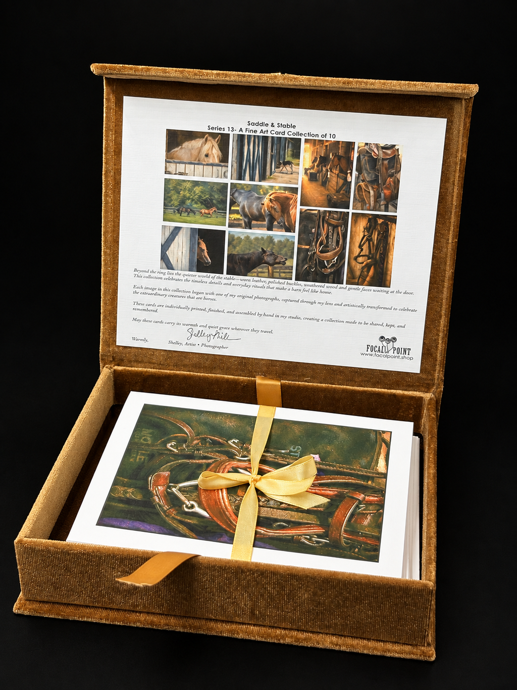 The Sporting Horse Fine-Art Linen Card Collection in Keepsake Box