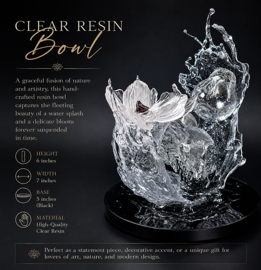 Resin Flower bowl splash sculpture