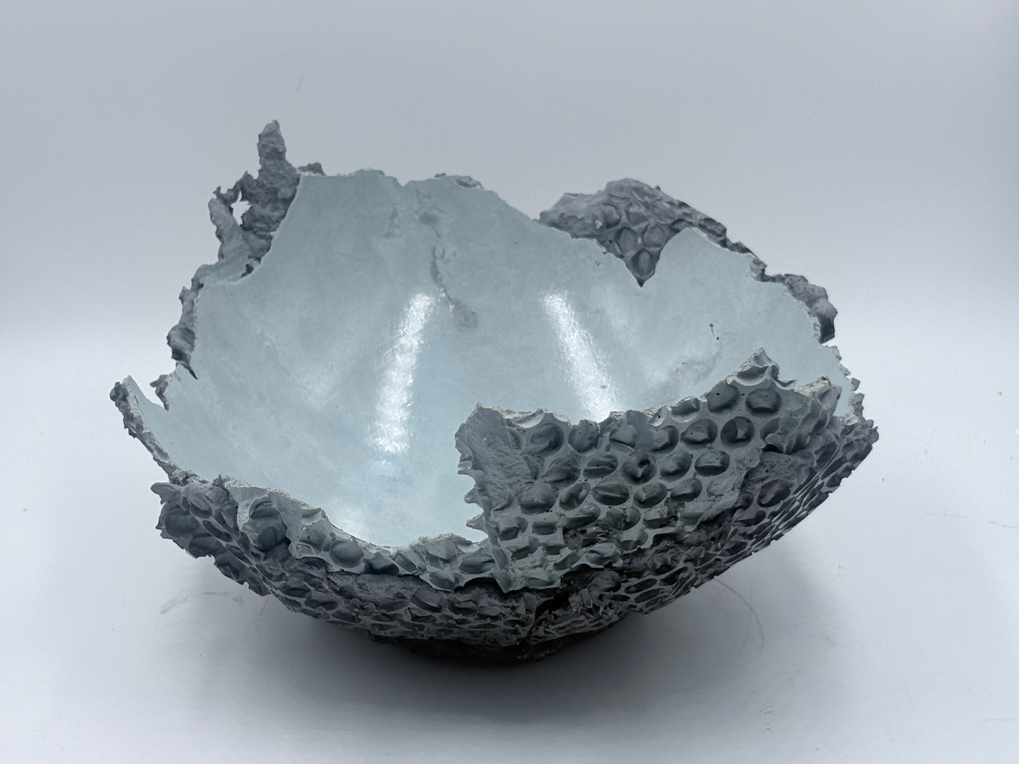 Textured concrete bowl