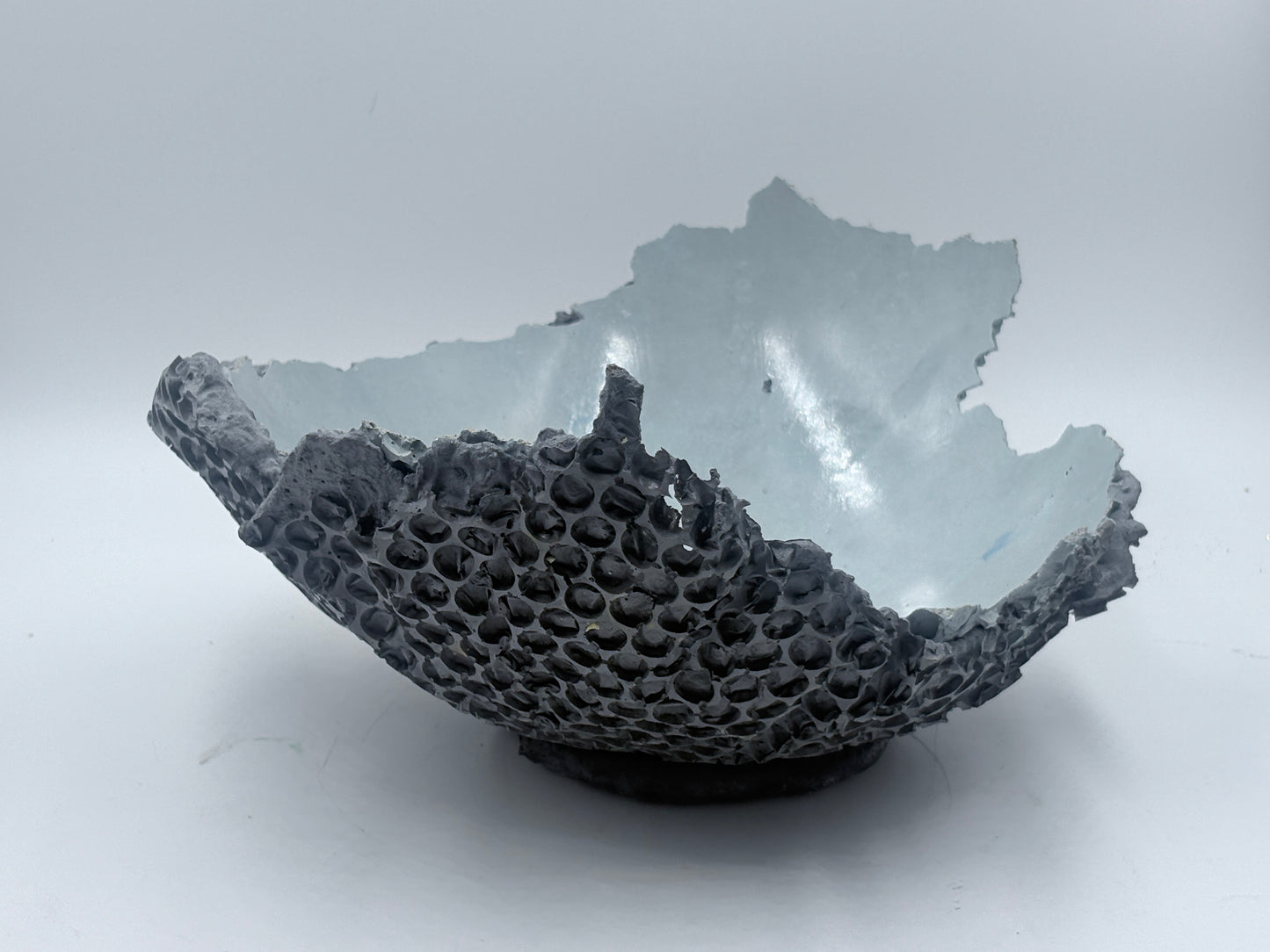 Textured concrete bowl