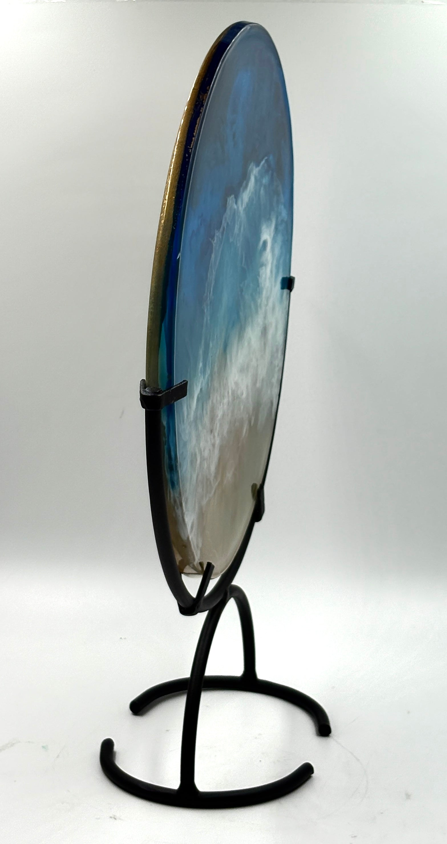 10' Round Resin "Ocean" disk on stand