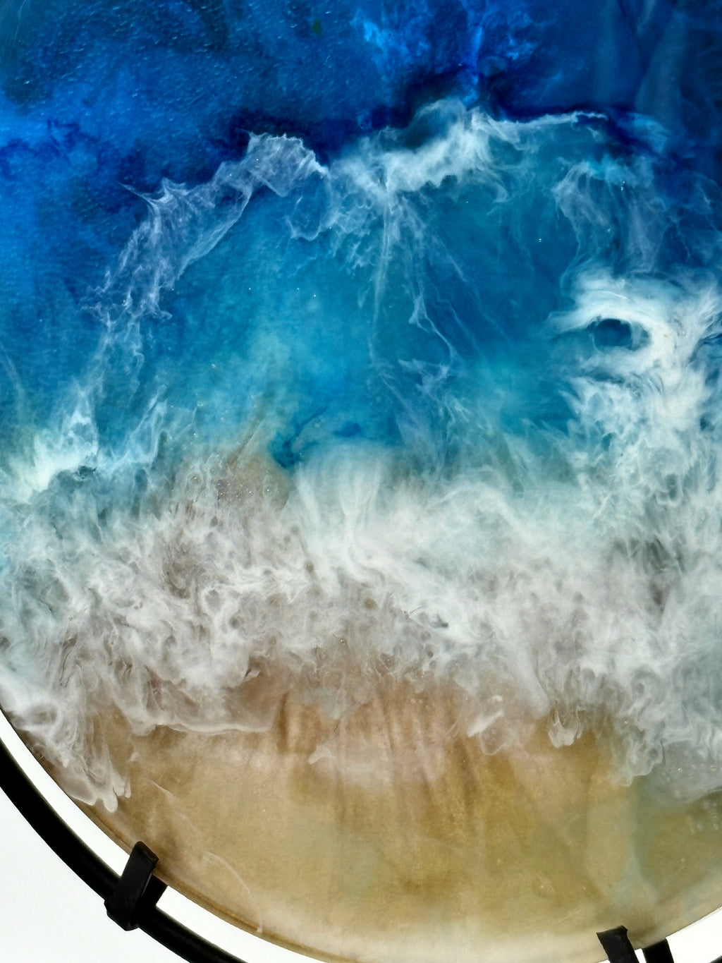 10' Round Resin "Ocean" disk on stand