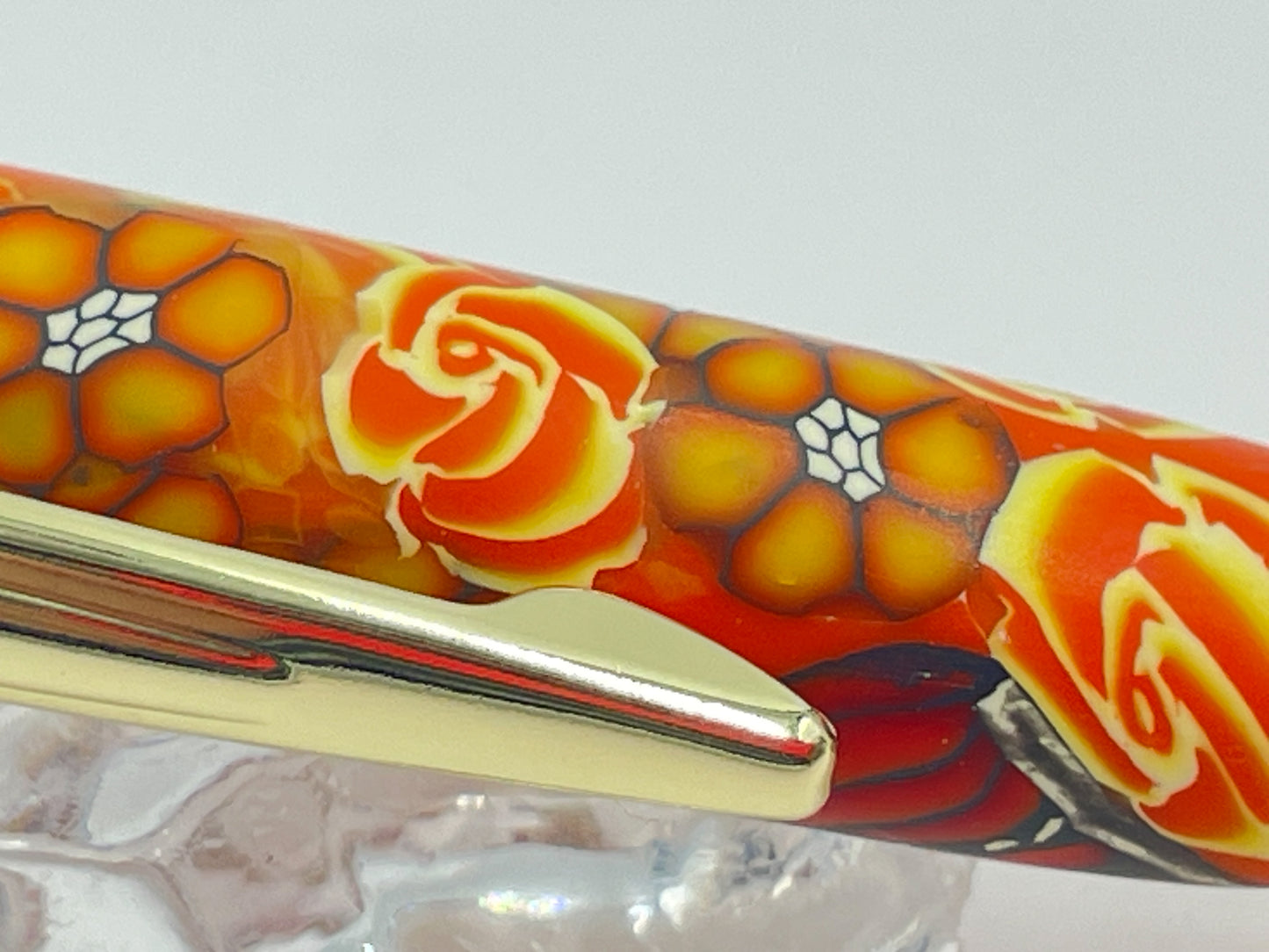 Polymer clay covered twist pen