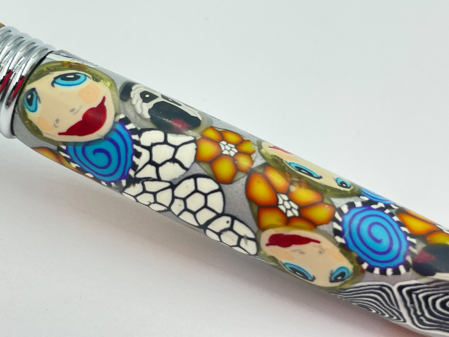 Polymer clay covered twist pen