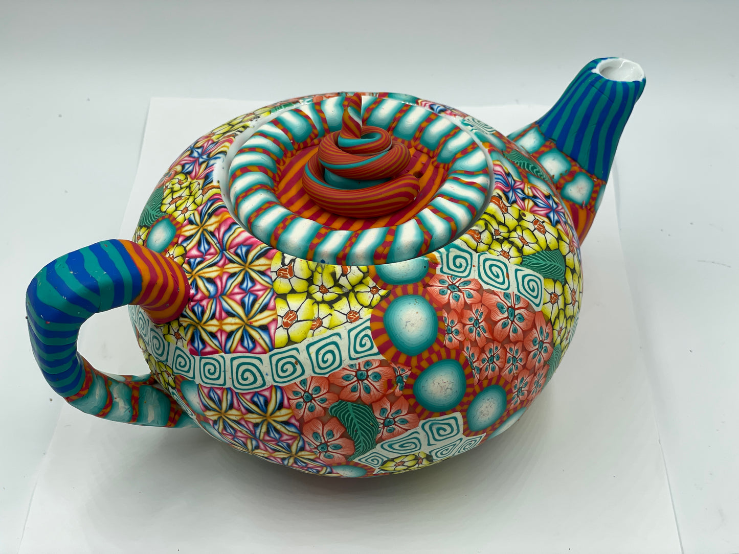 Polymer clay tea pot