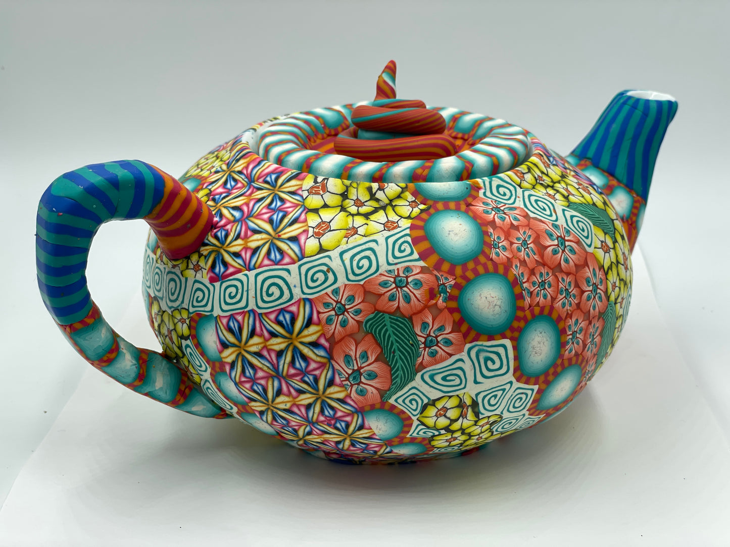 Polymer clay tea pot