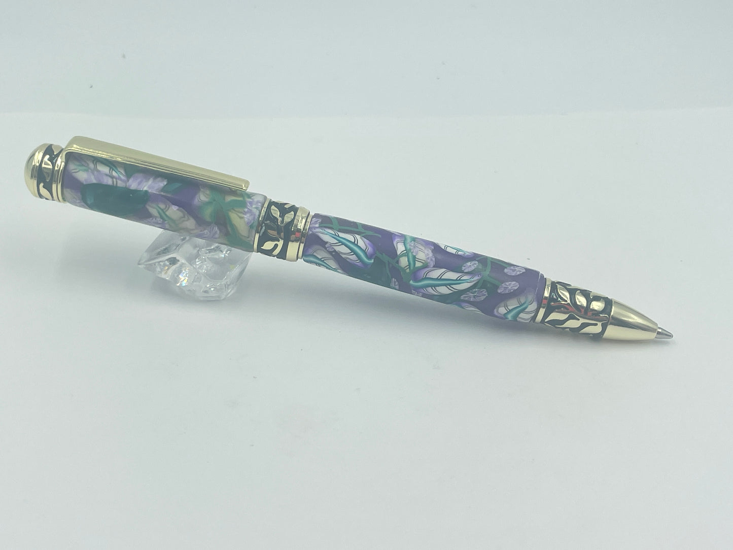 Sculpted Polymer clay covered twist pen